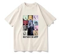 Respeto Camiseta De Algodón Renee Rapp, Divertidas Sudaderas para Hombres Y Mujeres, Camisetas Retro De Algodón, Camiseta De Manga Corta Harajuku XS-3XL-Red||3XL