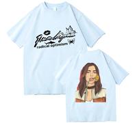 Respeto Camiseta De Cantante Dua, Camiseta De Algodón con Divertidos Dibujos De Lipa, Camiseta Vintage De Manga Corta con Cuello Redondo, Camiseta Musical, Regalo De Seguidor, XS-3XL-Black||XS