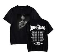 Respeto Camiseta Maluma World Tour Merch Camiseta Camiseta Cosplay Hombres/Mujeres Camiseta Verano Sudadera Camiseta Corta Top XS-3XL-Black||XS