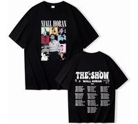 Respeto Camiseta Nia-ll Horan Camiseta Estampada Moda Harajuku Cuello Redondo Camisa De Manga Corta para Hombres Y Mujeres Regalo De Seguidor XS-3XL-Black||XS