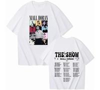 Respeto Camiseta Nia-ll Horan Camiseta Estampada Moda Harajuku Cuello Redondo Camisa De Manga Corta para Hombres Y Mujeres Regalo De Seguidor XS-3XL-Black||XS