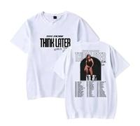 Respeto Camiseta Tate McRae Think Later World Tour Merchandise, Camiseta Informal De Verano De Manga Corta para Hombre Y Mujer, Camiseta De Algodón XS-3XL-White||L