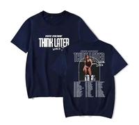 Respeto Camiseta Tate McRae Think Later World Tour Merchandise, Camiseta Informal De Verano De Manga Corta para Hombre Y Mujer, Camiseta De Algodón XS-3XL-Blue||L