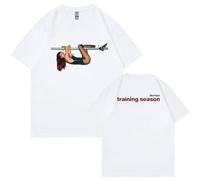 Respeto Cantante De Hip-Hop Dua Lipa Camiseta Cantante Camiseta Estampada A Doble Cara Camiseta para Hombre Y Mujer Camiseta De Algodón Urbana De Moda Camiseta Deportiva Tops XS-3XL-Black||XS