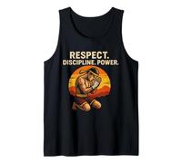 Respeto Disciplina Power Muay Thai Fighter Camiseta sin Mangas