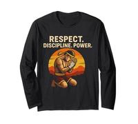 Respeto Disciplina Power Muay Thai Fighter Manga Larga