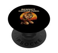 Respeto Disciplina Power Muay Thai Fighter PopSockets PopGrip Adhesivo