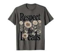 Respeto Los Locales Wildflower Cottagecore Naturaleza Botánico Camiseta