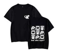 Respeto Olivia Rodrigo I OR UR Guts Camisetas Estampadas Camisetas para Hombre Y Mujer Camisetas Divertidas Camisetas De Calle Hip-Hop Camisetas De Verano para Parejas XS-3XL-Black||XS