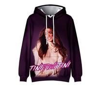 Respeto Sudadera con Capucha Estampada En 3D para Hombres Y Mujeres Tini Stoessel Singer Sudadera De Manga Larga Sudadera Holgada De Gran Tamaño con Capucha XS-3XL-1||XS