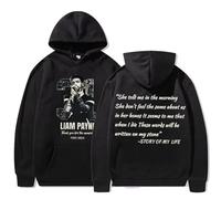Respeto Sudadera con Capucha Li-Am Singer Pa-yne Estampada para Hombre Y Mujer, Sudadera Hip Hop Harajuku, Sudadera con Capucha para Fans del Cantante, Tallas XS-3XL-Black||XX_l