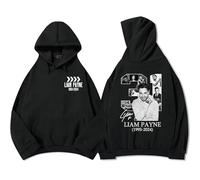 Respeto Sudadera con Capucha para Hombre/Mujer Li-Am Singer Pa-yne Unisex con Estampado Hip Hop Sudadera Hip Hop con Capucha para Fans De Singer XS-3XL-Black||s