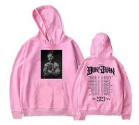 Respeto Sudadera con Capucha para Mujer Maluma Don Juan Sudadera con Capucha Estampada Invierno para Hombre Cosplay Cuello Redondo Sudadera De Manga Larga XS-3XL-Pink||M