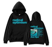 Respeto Sudaderas con Capucha para Hombre Sudaderas con Capucha Dua Sudaderas con Capucha Lipa Harajuku Hip Hop Sudaderas con Capucha De Música Pop Sudaderas con Capucha para Fans XS-3XL-Black||XS