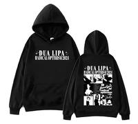 Respeto Sudaderas con Capucha para Hombre Sudaderas con Capucha Dua Sudaderas con Capucha Lipa Harajuku Hip Hop Sudaderas con Capucha De Música Pop Sudaderas con Capucha para Fans XS-3XL-Black||XS