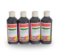 Respetuoso con el medio ambiente Conjunto de pintura de carteles | Negro | 4x Pintura no tóxica | Ideal para Niños y Adultos | 5 cm x 16 cm | Adecuado para Papel y Vidrio | Perfecto para la Educación