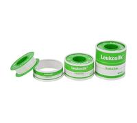 Respetuoso del medio ambiente Leukofix piel 1,25 cm x 9,2 rollos de cinta transparente paquetes de con texto en inglés 6