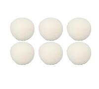 Respicafinem 6 piezas bolas de secado de lana reutilizables piel amigable reducción estática ahorro de tiempo tela suavizante bola para ropa lavandería 2 4in (6 cm)