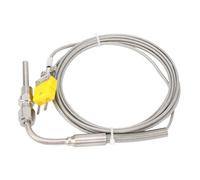 Respicafinem K Tipo EGT Termopar de Respuesta rápida Sonda de Temperatura de Gas de Escape con Rosca NPT de 1/8in Punta expuesta de Acero Inoxidable de 300cm para Controladores de (3m)