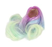 Respice Finem Peluca de muñeca articulada con bola 1/6 con pelo de seda de alta temperatura para circunferencia de cabeza de 15,5 a 17 cm - Peluca de repuesto de fibra sintética (multicolor)