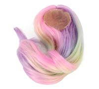 Respice Finem Peluca de muñeca articulada con bola 1/6 con pelo de seda de alta temperatura para circunferencia de cabeza de 15,5 a 17 cm - Peluca de repuesto de fibra sintética (Arcoíris)