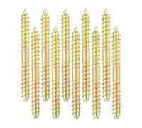 Respicefinem 10 piezas de pernos de doble extremo con rosca autorroscante pernos de doble extremo conector para muebles de carpintería tornillo de doble cara