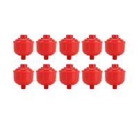 Respicefinem 10 Piezas Rojo Desechables Pistola Filtros de 1/4 pulgadas de Hilo de Plástico Torbellino Filtros de Aire para Herramientas Neumáticas Garantizar Gas Seco y mayor Vida de la Herramienta