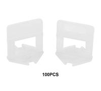 Respicefinem 100pcs Juego de clips de nivel de nivelación de mosaico de piso desechable de plástico de plástico espaciadores de mosaicos que se aseguran de una fácil instalación (Width 1.5mm)