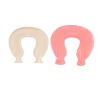 Respicefinem 1L Botella de agua caliente en forma de U con cubierta suave para el cuello Calidez de invierno Gray (Pink)