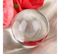 Respicefinem 1pc 50 mm de cuarzo artificial bola de cristal esfera transparente con soporte de madera para la decoración del hogar una adición de ensueño y diversión a su espacio