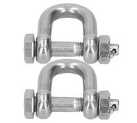 Respicefinem 2Pcs 304 Acero Inoxidable D-Tipo Grillete con el Seguro de Arco de Elevación Grillete con Tuerca de Tornillo de Anclaje Grillete Pasador de Tornillo M10