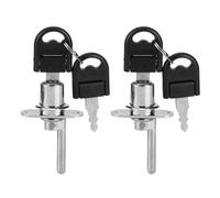Respicefinem 2pcs Cajón de muebles Armario del armario Lock con llaves para la seguridad de la oficina que ofrece una construcción de aleación de zinc de 19 mm plateado (19mm silver single lock head)