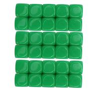 Respicefinem 30 PCS 16 mm Dice Set Plastic Rounded 6 Lados Cubos de Dados para la Fiesta de Juego DIY Sticker Math Teaching Amarillo Adecuado para Juegos de Mesa Otros Juegos y (Green)