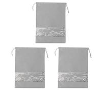 Respicefinem 3pcs Zapatos de Tela no Tejidos Bolsas de Almacenamiento Ideales para Viajes y Almacenamiento doméstico Ligero Transpirable con Ventana de PVC Transparente y Lana de (Bolso de Tela no