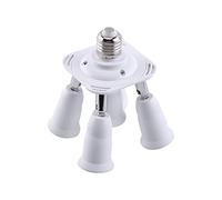 Respicefinem 4 in 1 Adjustable E27 To E27 Base Light Lamp Bulb Adapter Holder Socket Splitter Increase Lighting Intensity Easily Suitable For Photography Home A (5 in 1)