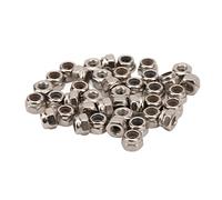 Respicefinem 40pcs RC Tuerca de Trampa de Rueda M2 5 Hex Tejido de Accesorios para 1 18 Carrero Trepando Material de Hierro Premium Desgaste de Nylon Duradero a Prueba de óxido (Silver)