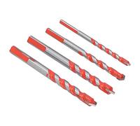Respicefinem 4pcs MultiFunction Drill Bit Set 6mm 8mm 10mm 12mm Hole Opener Tool For Tiles Glass Concrete Wood Drilling
