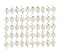 Respicefinem 50pcs SMD 1W Alta potencia Cool Bulb de lámparas LED blancas Chip Ideal para estudio casero y exhibición Floodlight Spotlight Calidad de aluminio Safe alto L (Blanco fresco)