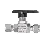 Respicefinem Ball Valve Stainless Steel 3 Piece Straight Through Design For Hydraulic Equipment SS316L 8mm Diameter Industrial Use