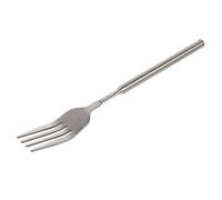 Respicefinem BBQ Telescopic Extendable Long Handle Stainless Steel Dinner Fruit Dessert Fork Lightweight Portable Ideal for Multiple Dining Scenes Adjustable Length 22 to 6