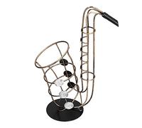 Respicefinem Botella Soporte Figuras de Metal Saxofón Artesanía práctica para la decoración del Hotel Hecho de Hierro Forjado Que Pesa Aproximadamente 580 g