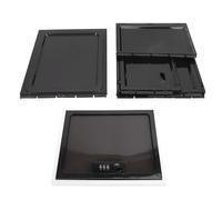 Respicefinem Box Lock Box Plastic Multifuncional Conveniente Gabinete de Almacenamiento de Alimentos con Cierre con excelente Material de plástico y código de combinación de 3 (Black and White Frame)