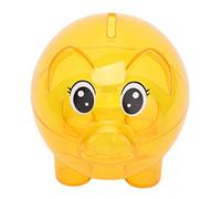 Respicefinem Caja de Ahorro Transparente en Forma de Cerdito para Niños Plástico Resistente y Seguro Ideal para Oficina Sala de Estar Dormitorio y Regalos de Festival Aprendizaje de Ahorro y Educación