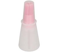 Respicefinem Cepillo de botella de silicona Saza multifuncional Cepillo de aceite de barbacoa con botella transparente ideal para la familia recolectando barbacoa cocinando (Rosa)