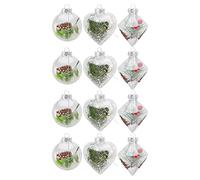 Respicefinem Christmas Ornaments Shatterproof Pet Blowing For Christmas Trees and DIY Projects 12 Pieces (6167)