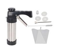 Respicefinem Cookie Press Decorating Kit For Baking Stainless Steel Cookie Maker For Biscuits Cake Dessert Churro With Ergonomic Handle Easy To Use And Clean