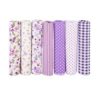 Respicefinem Cotton Craft Fabric Set Of 7pcs Pure Cotton Batiks For DIY Projects Such As Wallet Cushion Cover Sewing And Patchwork Quilting With 25x25cm Size (50 * 50cm)