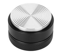 Respicefinem Distribuidor de Café de Acero Inoxidable Regulable en Altura con Base de Rosca Antideslizante Accesorio para Café (Fondo roscado negro de 51 mm.)