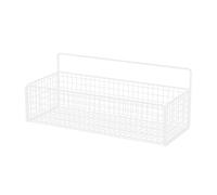 Respicefinem Estante de Almacenamiento para Colgar en la Pared Cesta de Basura Portátil Multifuncional de Alambre de Hierro para Organización de Cocina y Baño con Fácil Instalación (Blanca)