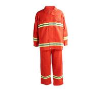 Respicefinem Flame Resistant Safety Suit Heat Insulation Cotton Apparel With Reflective Strip For Industrial Work Type 97 XXL Size Zip Up Design (L)